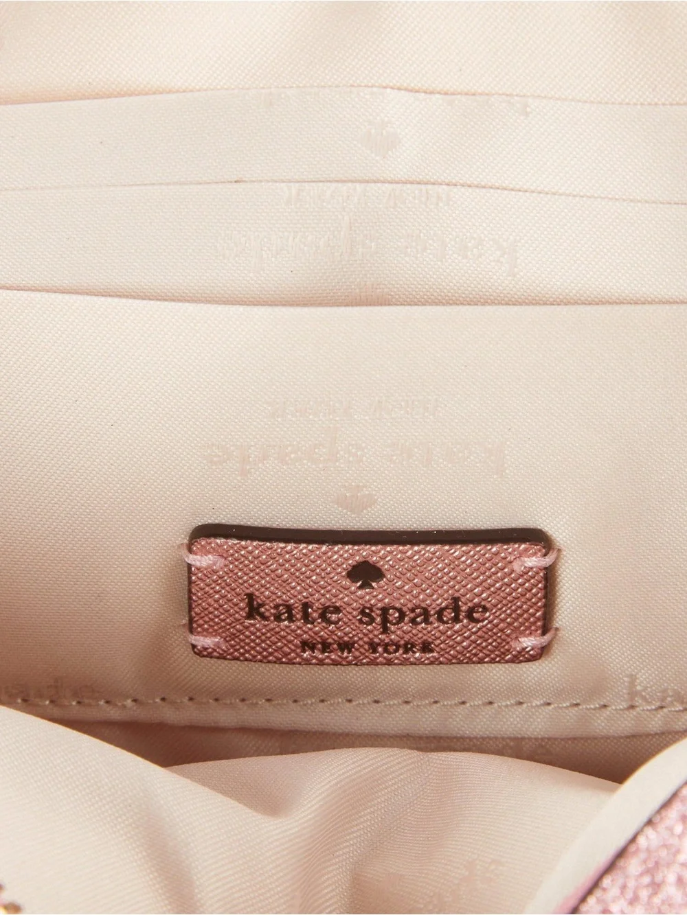 NWT Kate Spade glimmer Glitter oval camera bag Crossbody Mitten Pink